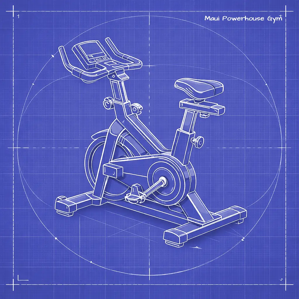 Weight Room Stationary Bike Cardio Machine in Maui Powerhouse Gym