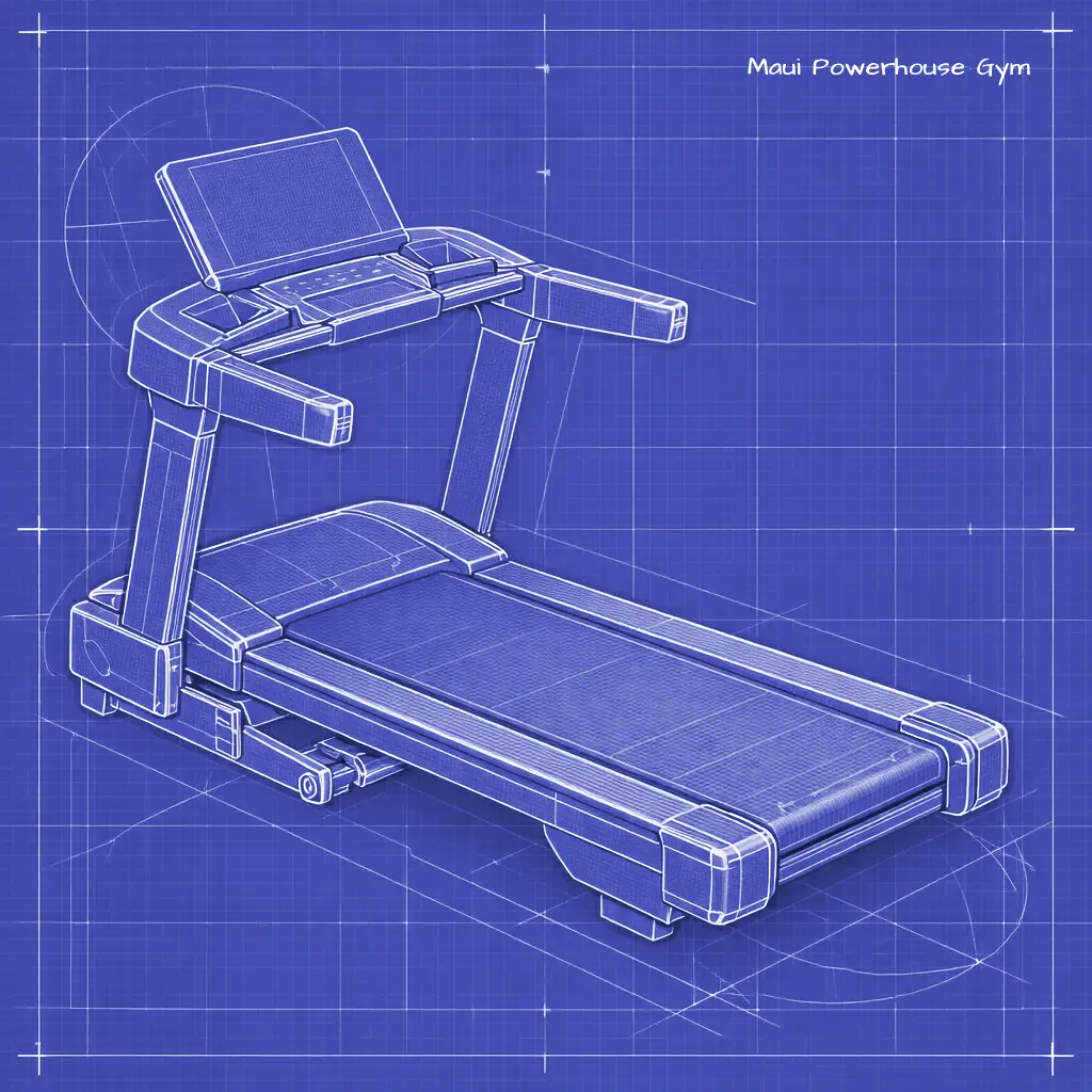 Weight Room Treadmill Cardio Machine in Maui Powerhouse Gym