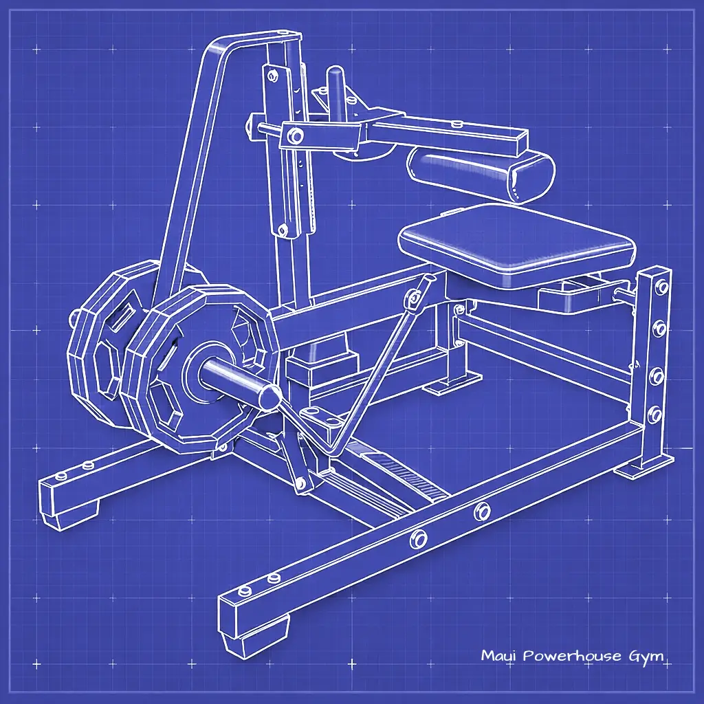 Weight Room Calf Extension Lower Body Machine in Maui Powerhouse Gym
