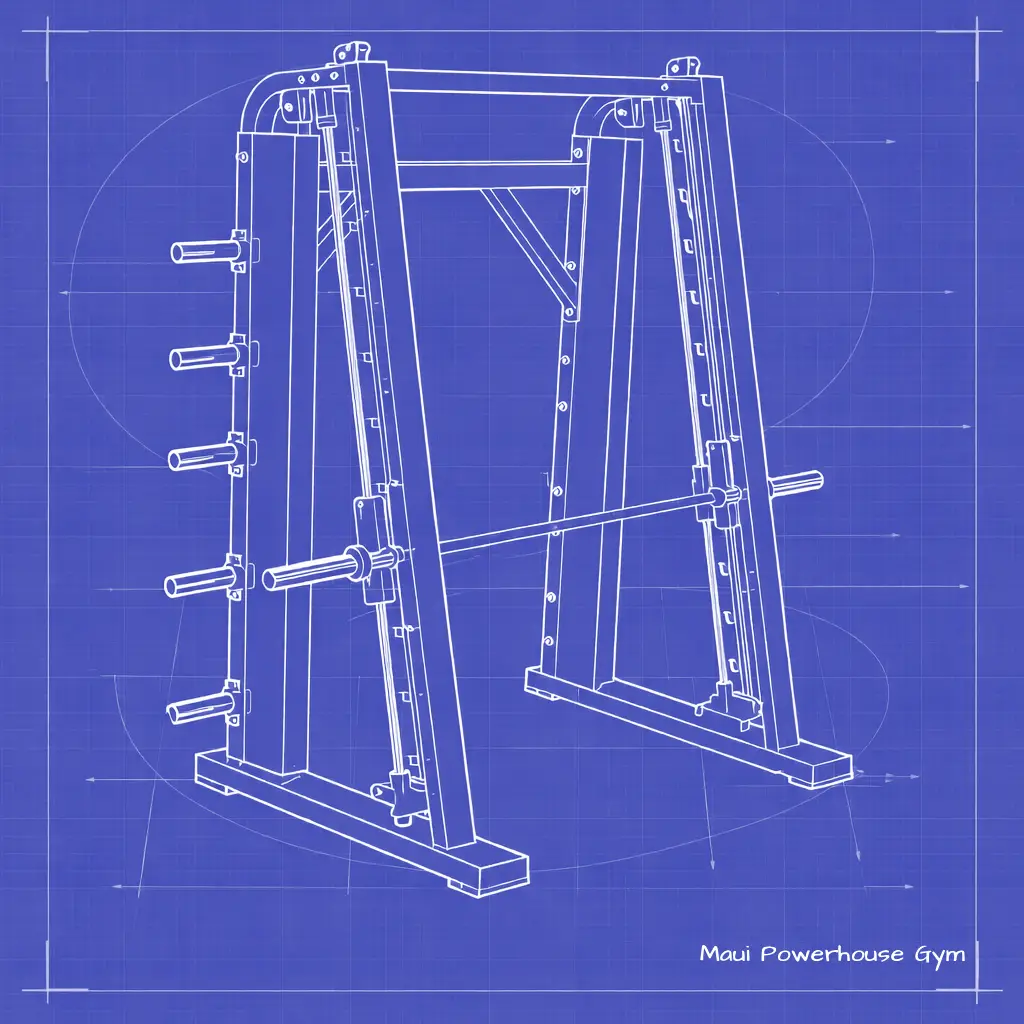 Weight Room Smith Machine Racks in Maui Powerhouse Gym