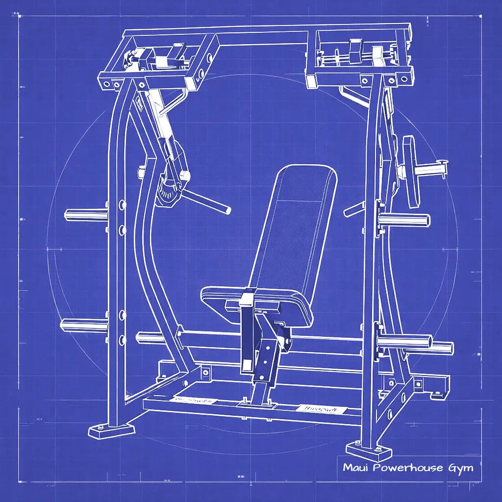 Weight Room Shoulder Press Upper Body Machine in Maui Powerhouse Gym